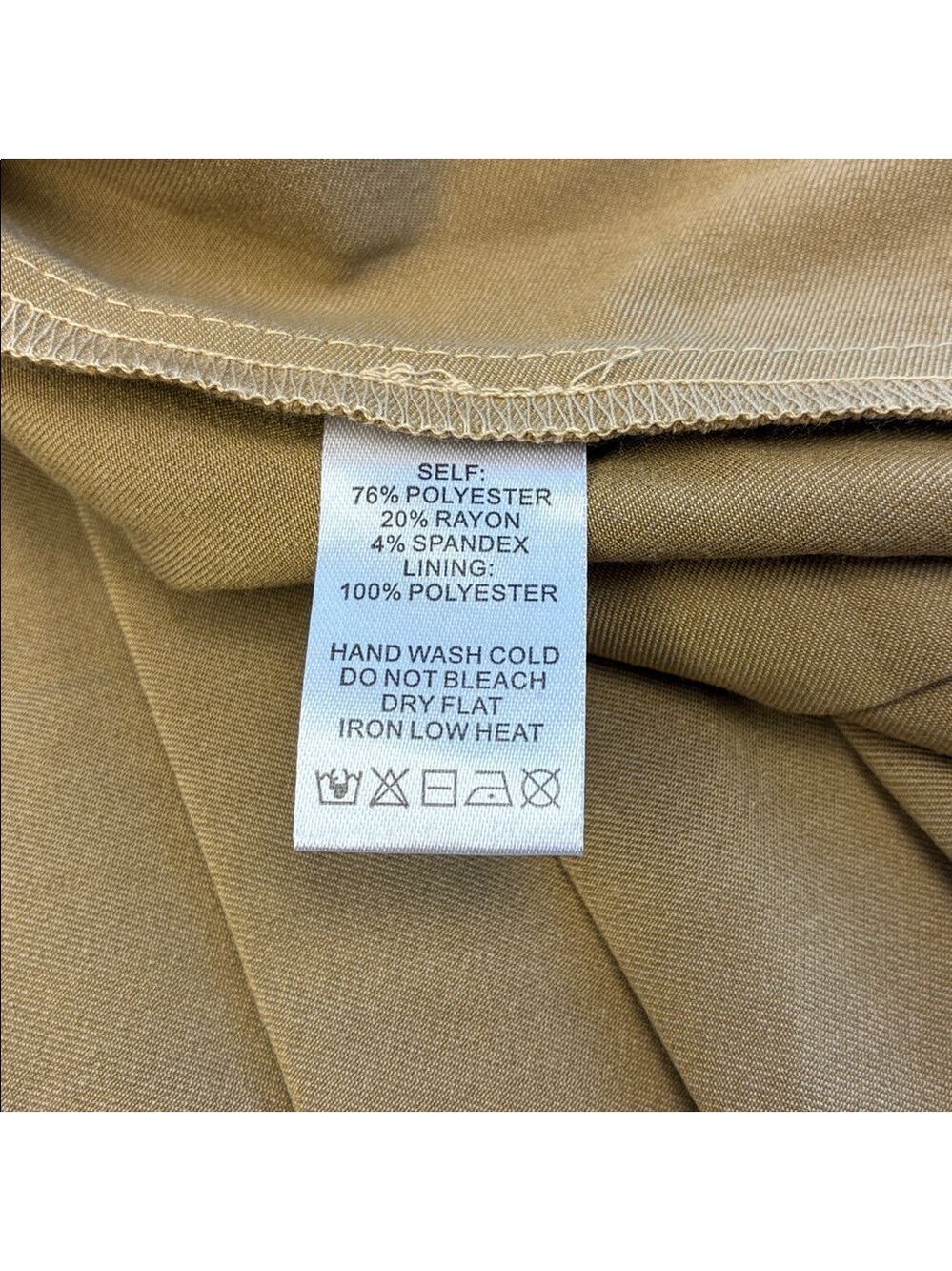Maeve Strapless Pleated Trench Dress L Beige Mini Stretch Anthropologie NEW - Picture 11 of 11
